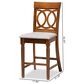 Baxton Studio Violet Counter Height Pub Chair in Walnut Brown (Set of 2), , large