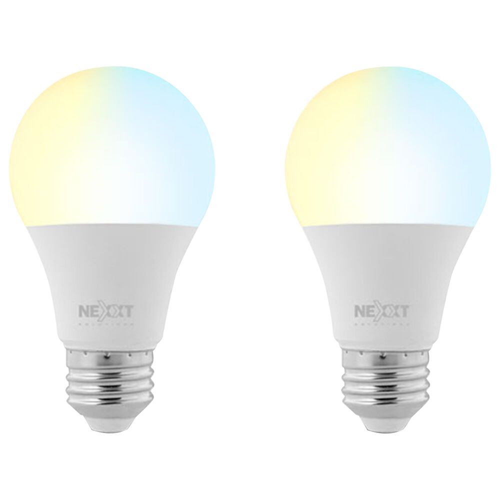 Nexxt 2-Pack Smart A19 Wifi Light Bulb in White, , large