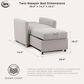 Lifestyle Solutions Conley Convertible Chair in Light Grey, , large
