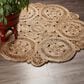 L&R Resources Natural Jute 4" Scalloped Natural Area Rug, , large