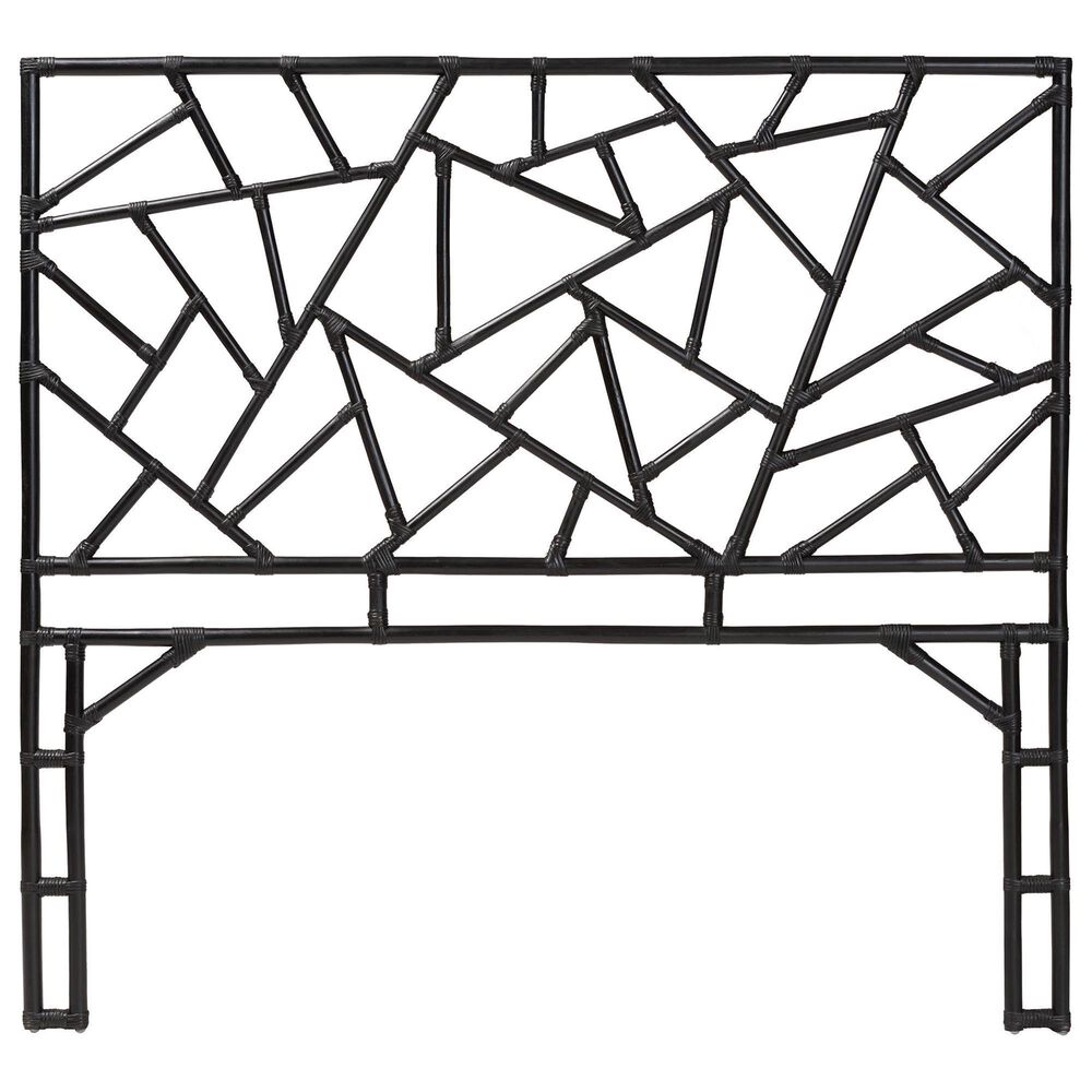 Baxton Studio Frydel Queen Headboard in Black, , large