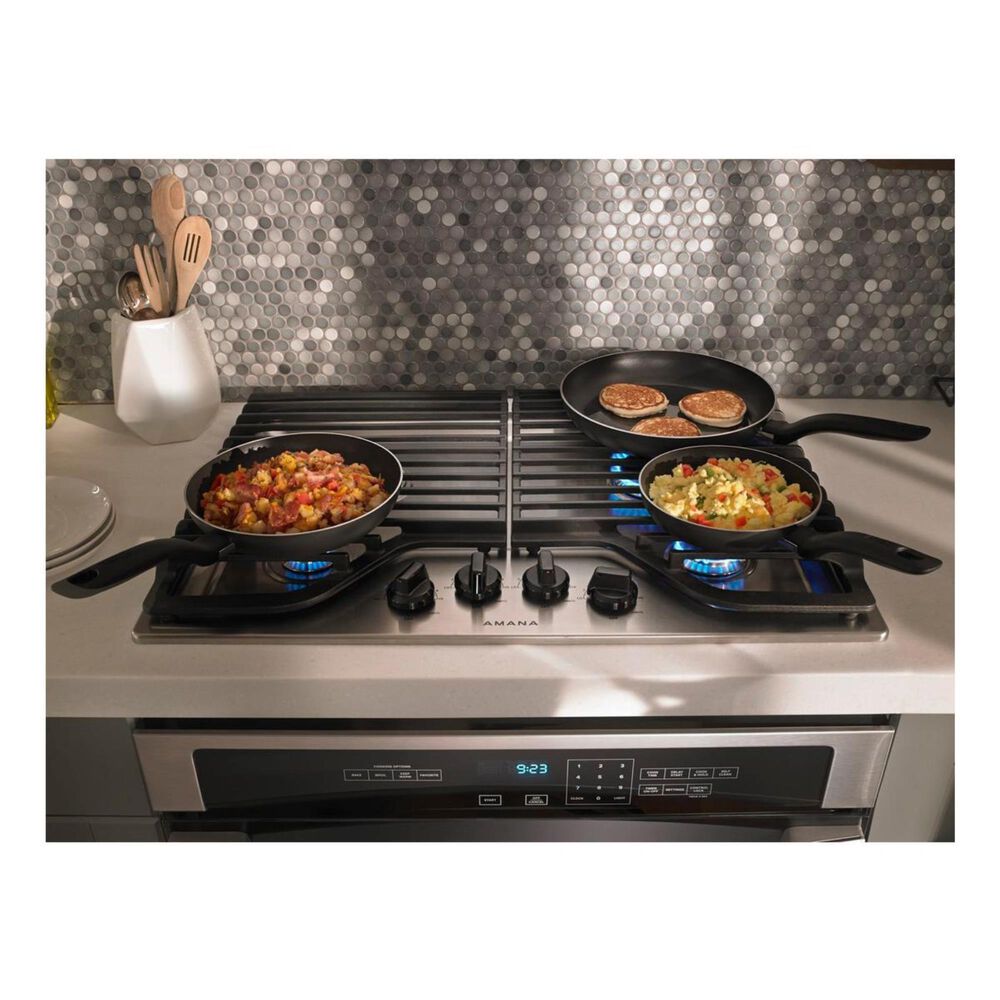 Amana 30" Gas Cooktop With 4 Burners in Stainless Steel Nebraska Furniture Mart