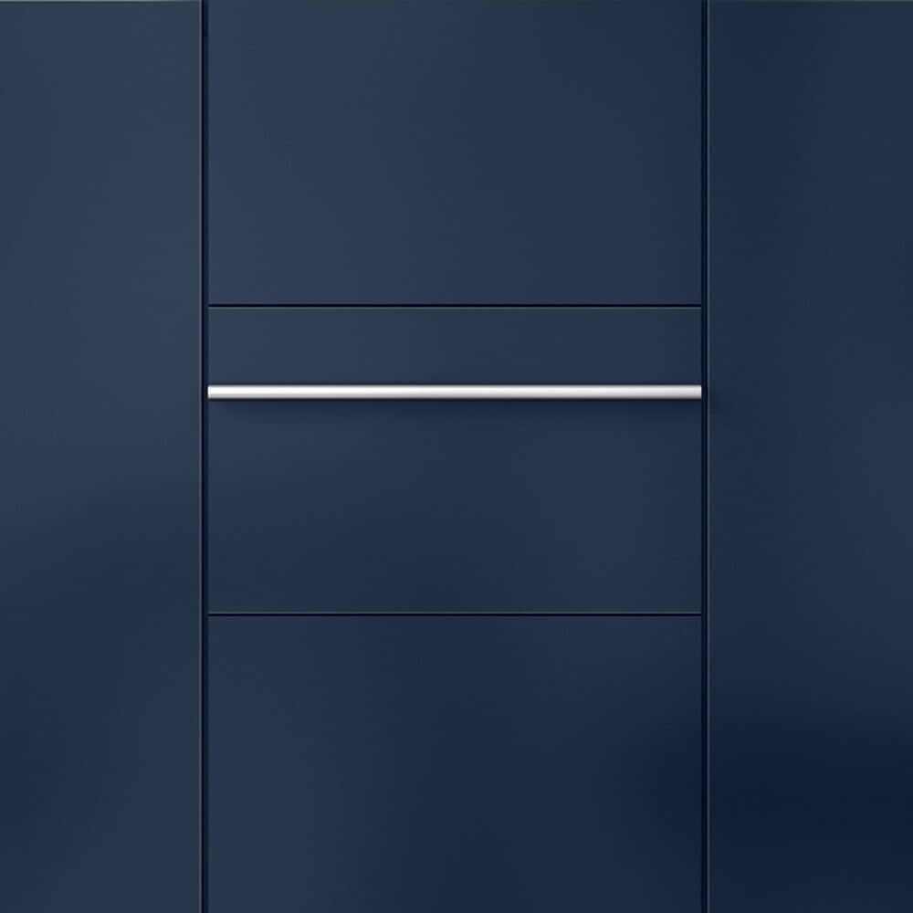 Lexora Home Lafarre 72&quot; Double Bathroom Vanity in Navy Blue with 2 cm White Quartz Top and Rectangular Sinks, , large