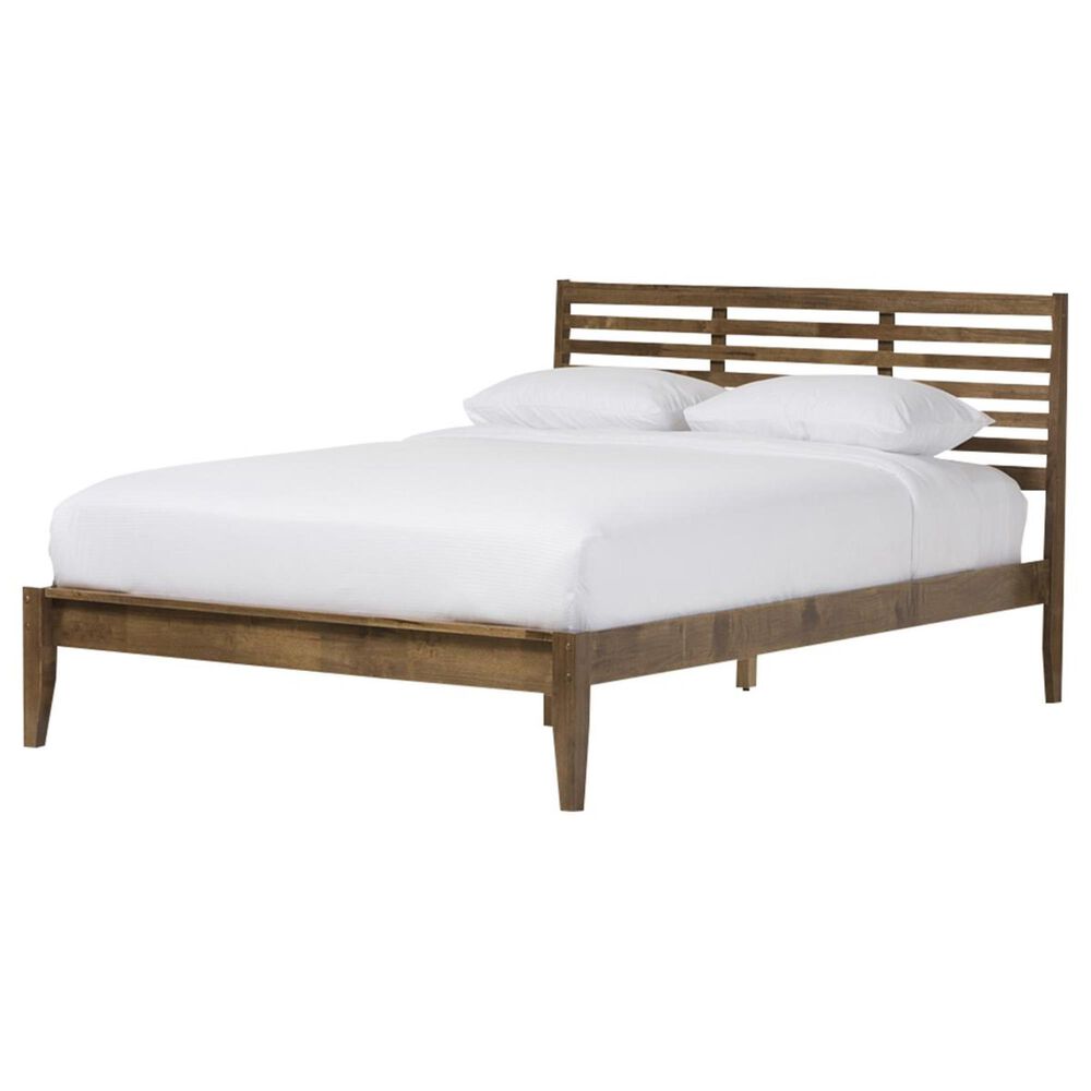 Baxton Studio Daylan Queen Platform Bed in Walnut Brown, , large