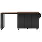 HOMLUX 86" Kitchen Island with Extendable Dining Table in Black, , large