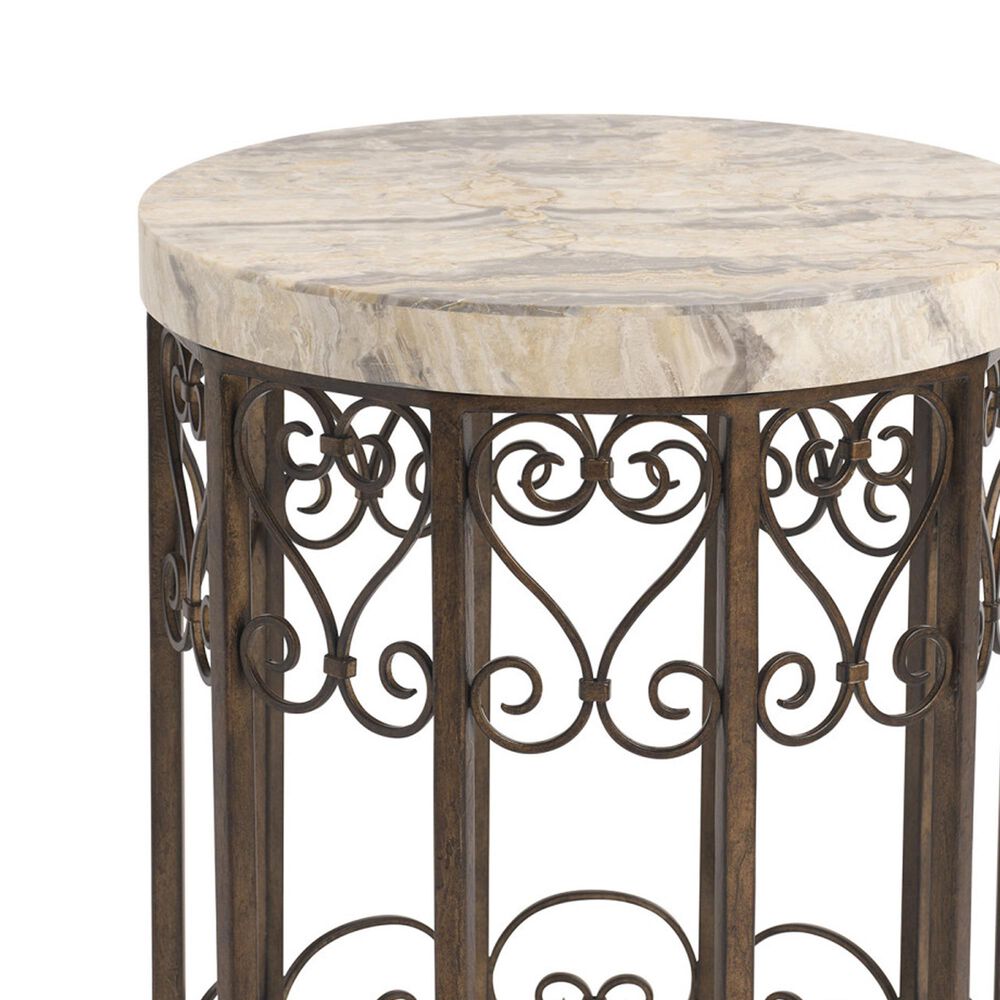 Lexington Home Brands Montecito Lowery Round Accent Table in Bronze, , large