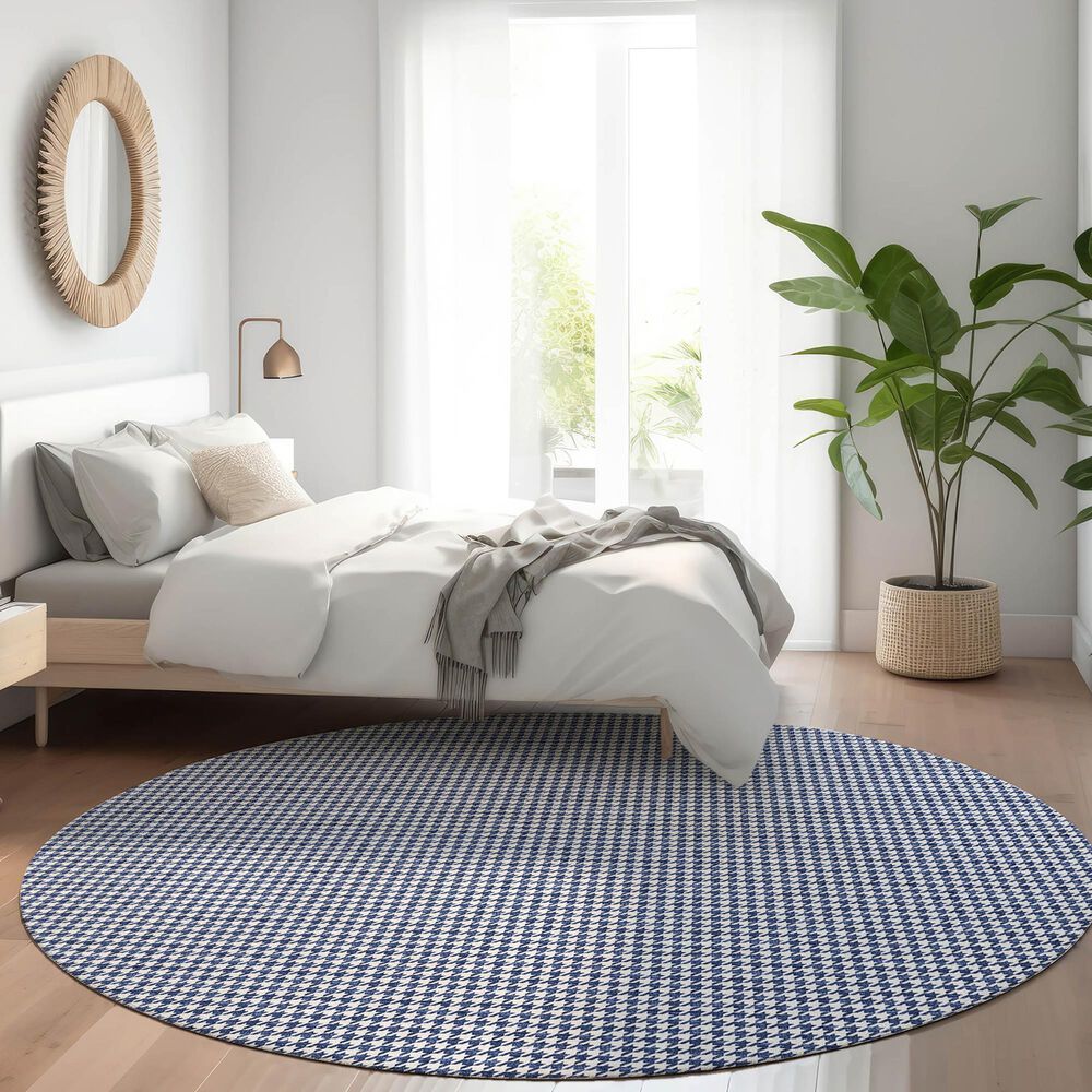 Dalyn Rug Company Hinton 10&#39; Round Navy Indoor/Outdoor Area Rug, , large