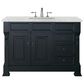 James Martin Vanities Brookfield 48" Single Bathroom Vanity in Antique Black with 3 cm Eternal Jasmine Pearl Quartz Top and Rectangle Sink, , large