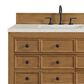 James Martin Malibu 72" Double Bathroom Vanity in Amber Birch with 3 cm Lime Delight Quartz Top and Rectangular Sinks, , large