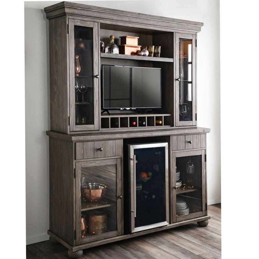Radius PGA Back Bar and Hutch in Rustic Washed Gray, , large