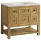 James Martin Vanities Breckenridge 36" Single Bathroom Vanity in Light Natural Oak with 3 cm Victorian Silver Quartz Top and Rectangular Sink, , large