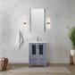 Lexora Home Volez 24" Single Bathroom Vanity in Dark Grey with 2 cm White Ceramic Top and Rectangular Sink, , large