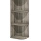 HOMLUX 5-Tier Corner Open Shelf Bookcase in French Oak, , large
