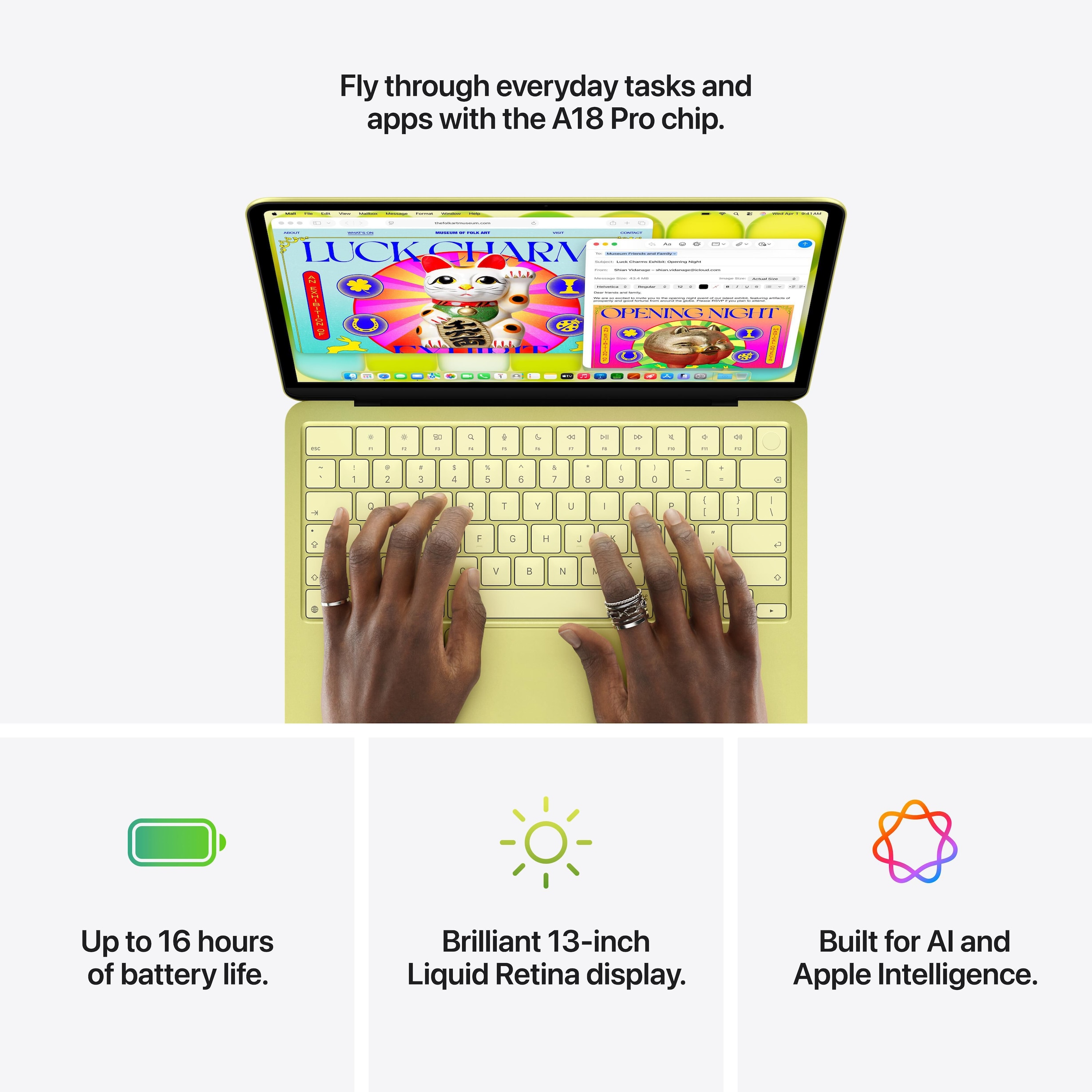 Apple MacBook Neo 13-inch Laptop A18 Pro chip - 6 Core CPU - 5