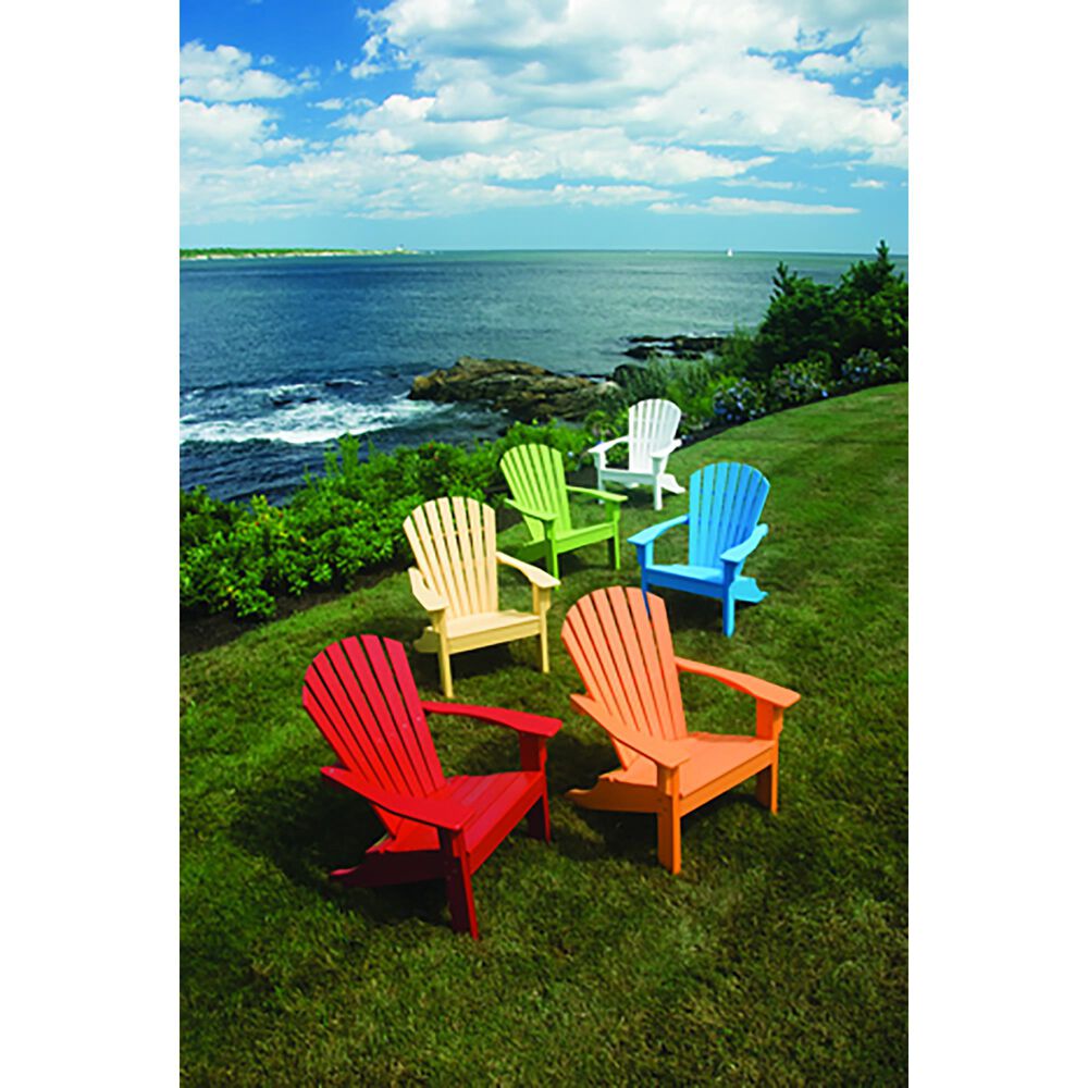Oceanside Shell Back Adirondack Chair in White, , large