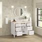 James Martin Vanities Lorelai 48" Single Vanity in Bright White with 3 cm Eternal Marfil Quartz Top, , large