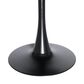 Leisuremod LeisureMod Bristol Dining table, Black Base with 27 Round Marbleized Black MDF top, , large