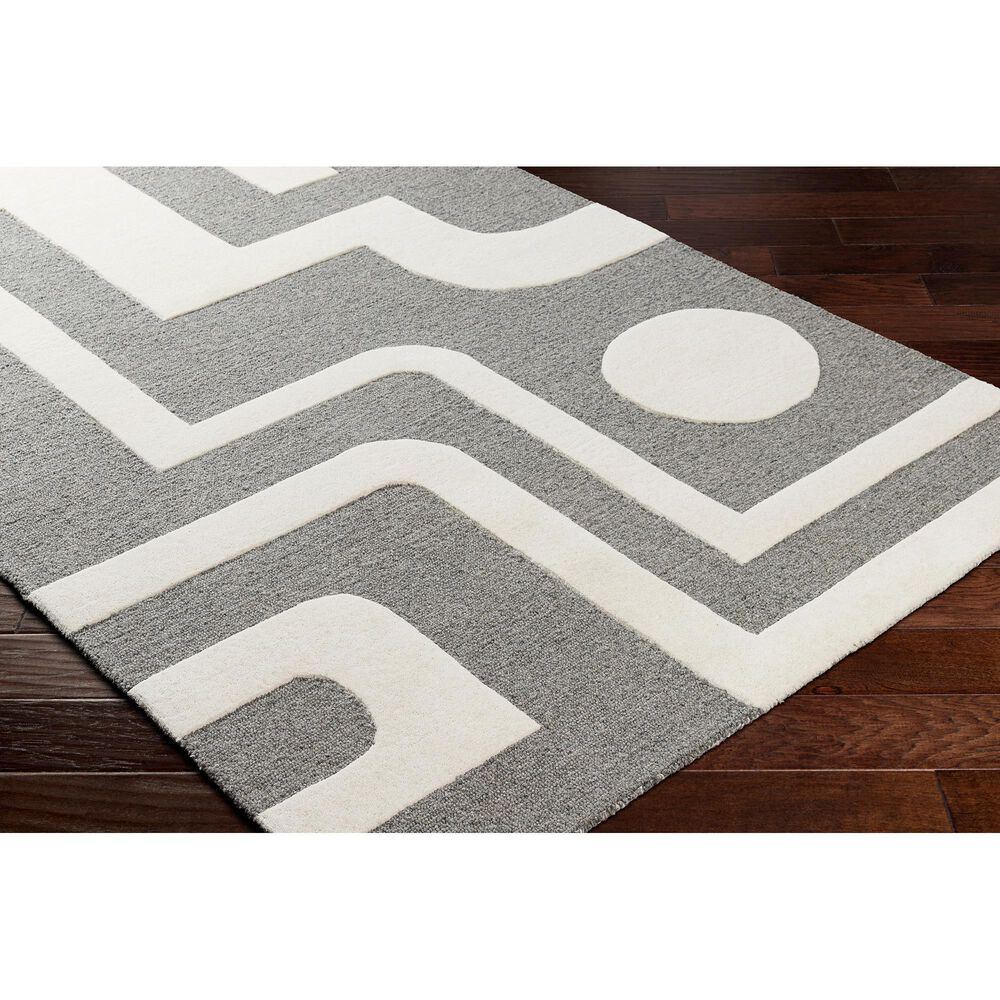 Surya Brook BKO2302 2&#39; x 3&#39; Beige and Charcoal Area Rug, , large