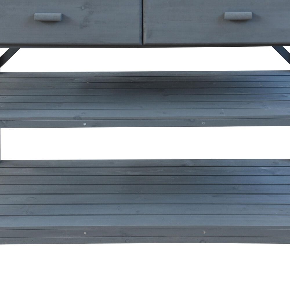 HOMLUX 65" Outdoor Potting Bench Table in Grey, , large