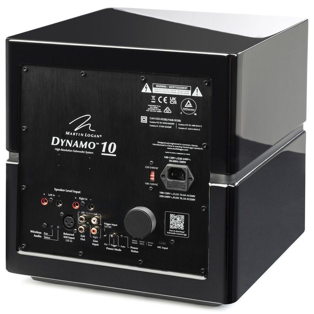 Martin Logan Dynamo 10&quot; Wireless Subwoofer in Gloss Black, , large