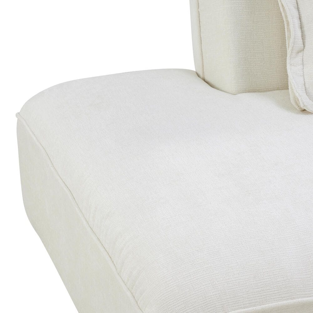 Hearth and Haven 2-Piece Right Facing L-Shaped Sectional Sofa with Pillow Back Cushions in White, , large