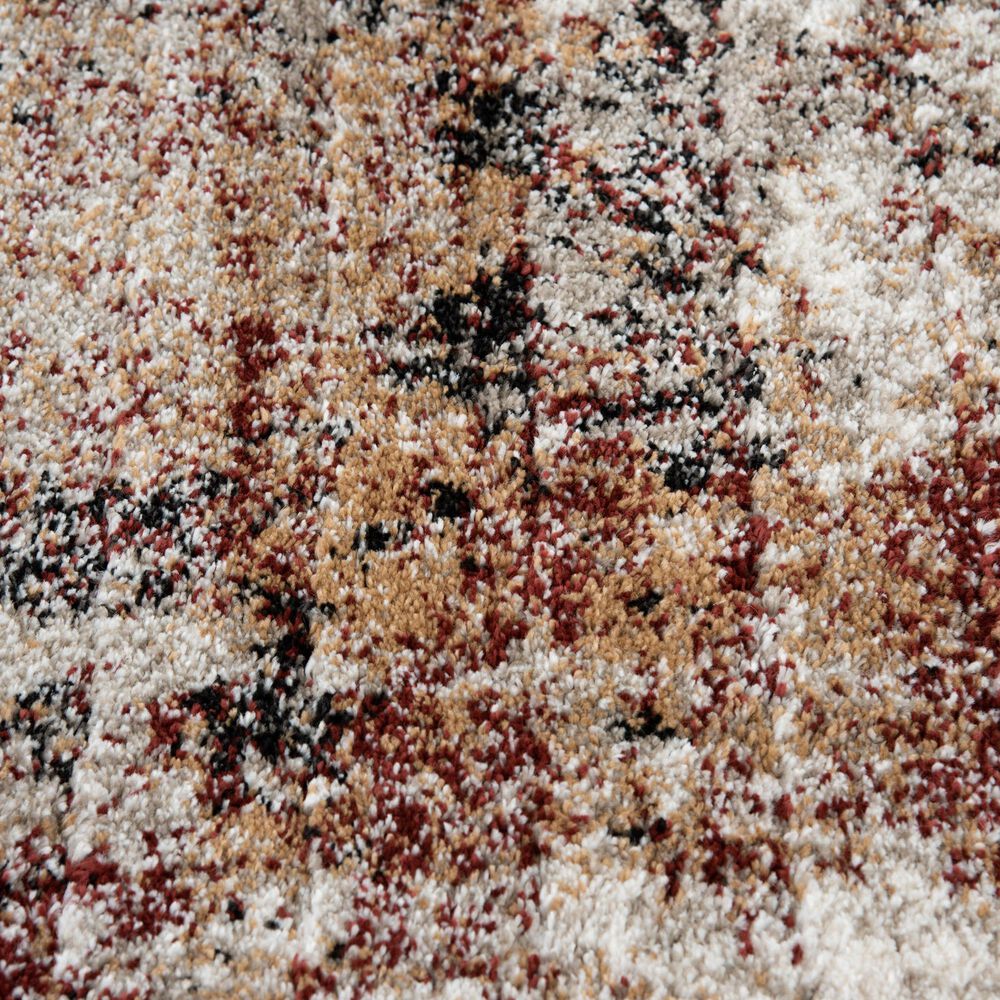 Central Oriental Oklahoma Koda 5&#39; x 7&#39;3&quot; White Sand and Dark Rust Area Rug, , large