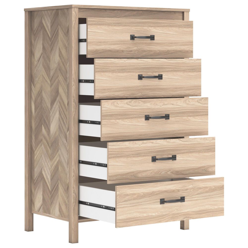 Ashley Battelle 5-Drawer Chest in Tan, , large