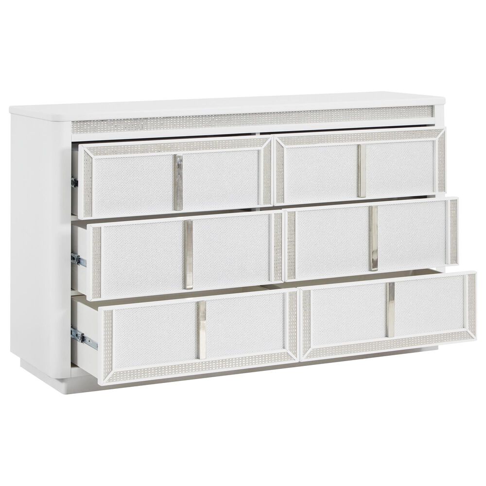 Millenium Chalanna 4-Piece Queen Bedroom Set in White Lacquer, , large