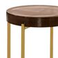 Bassett Mirror Company Marilee Accent Table in Vibrant Red and Sleek Brushed Gold, , large