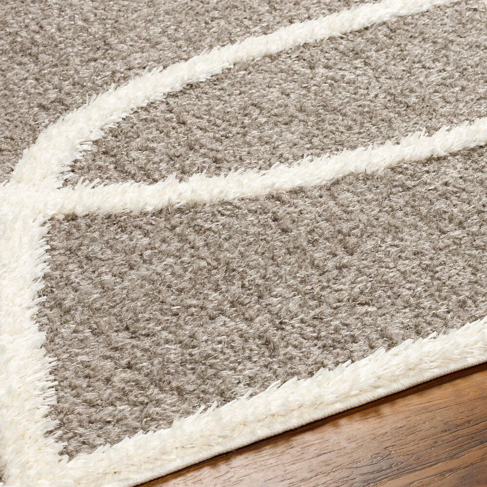 Surya Rodos Abstract 5&#39;3&quot; x 7&#39; Charcoal, White, Sage Area Rug, , large