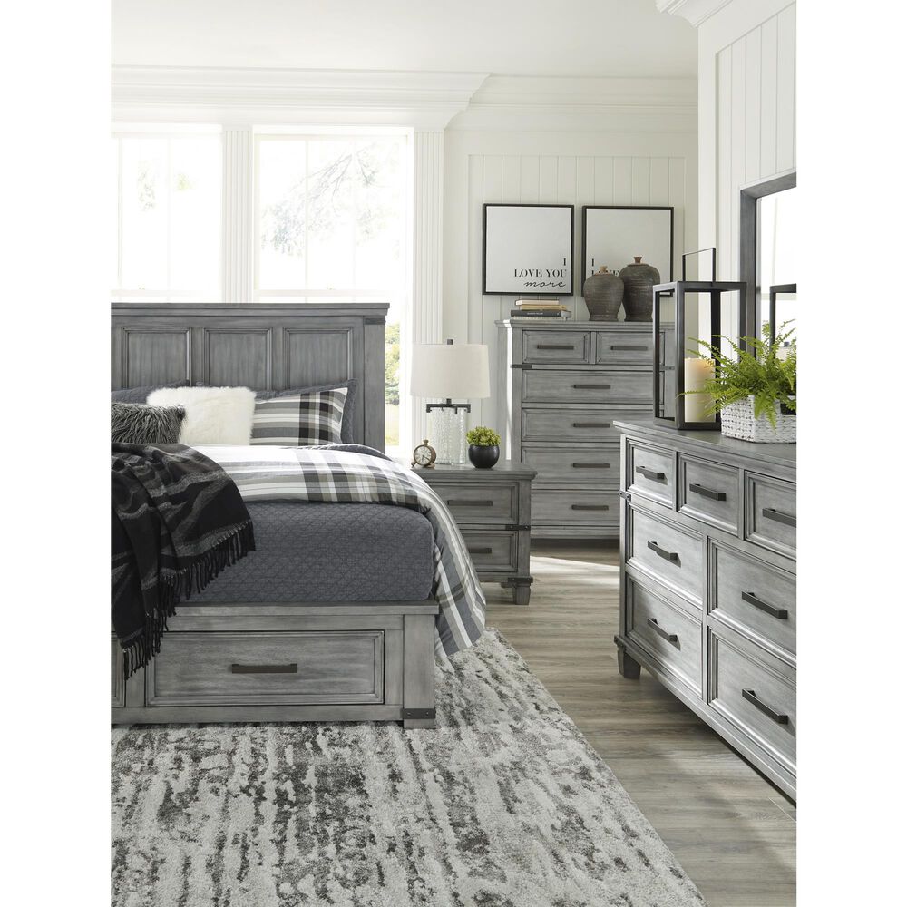 Ashley Russelyn King Storage Bed in Gray, , large