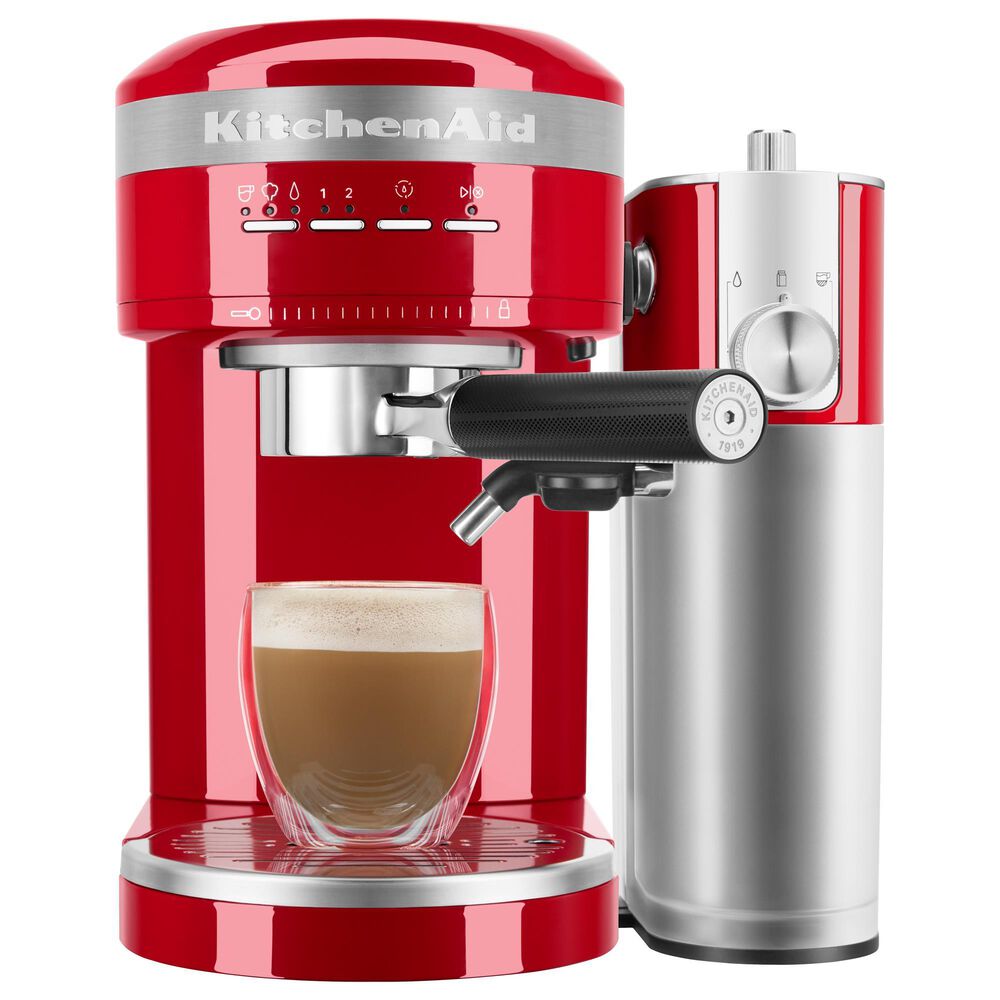 KitchenAid 47 Oz Semi-Automatic Espresso Machine in Empire Red, , large