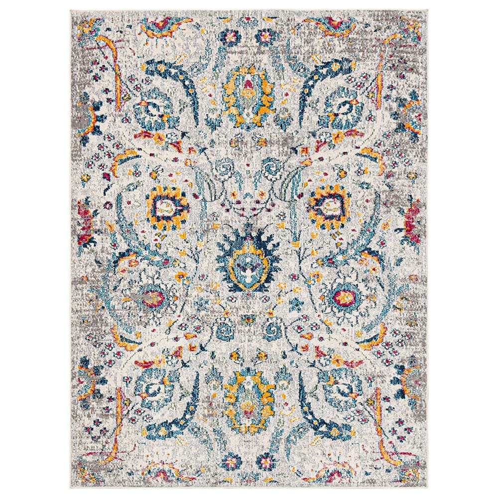 Amer Rugs Montana Transitional 7&#39;6&quot; Round Ivory and Orange Area Rug, , large