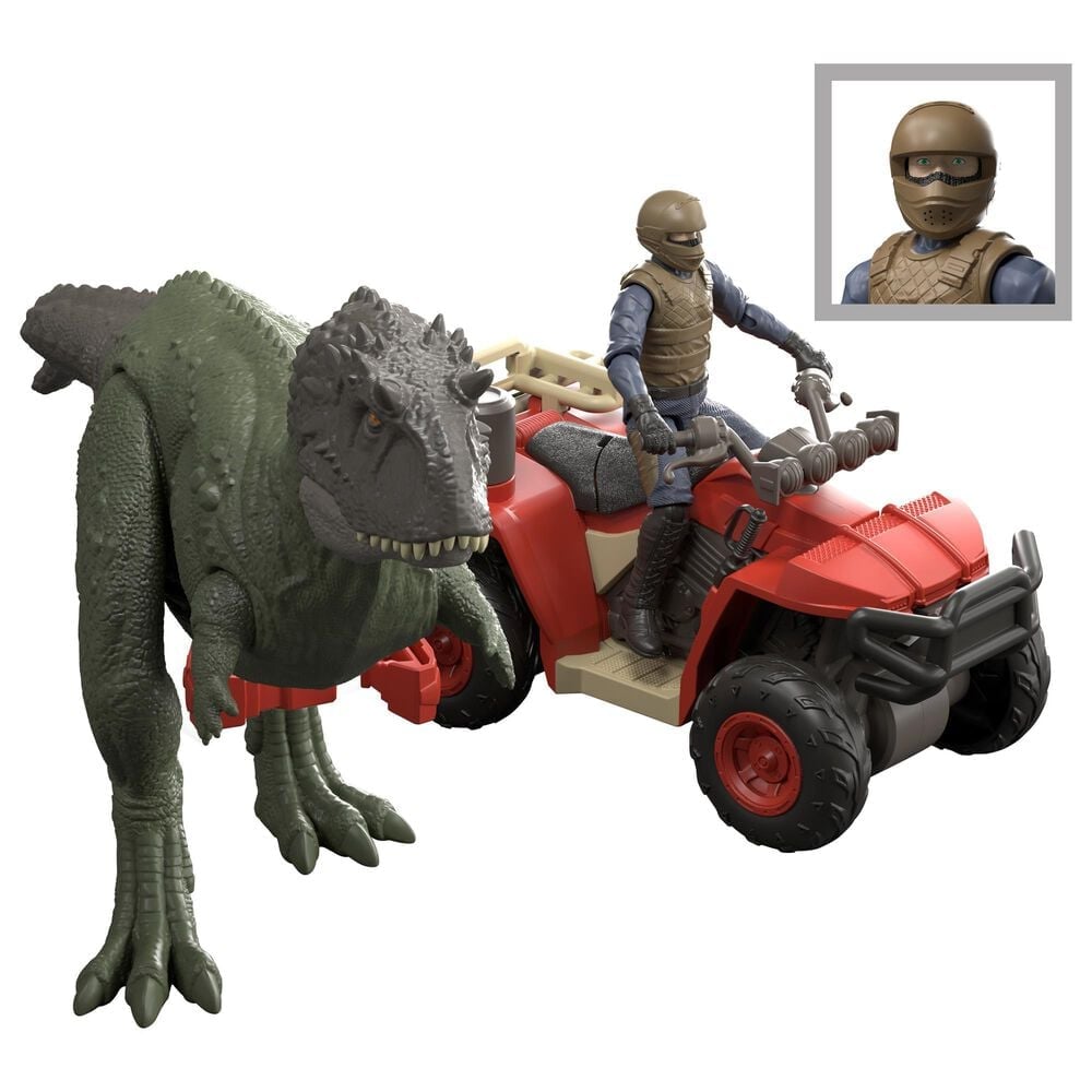 Jurassic World Capture Claw ATV Vehicle Pack with Human and Dinosaur Action Figure, , large