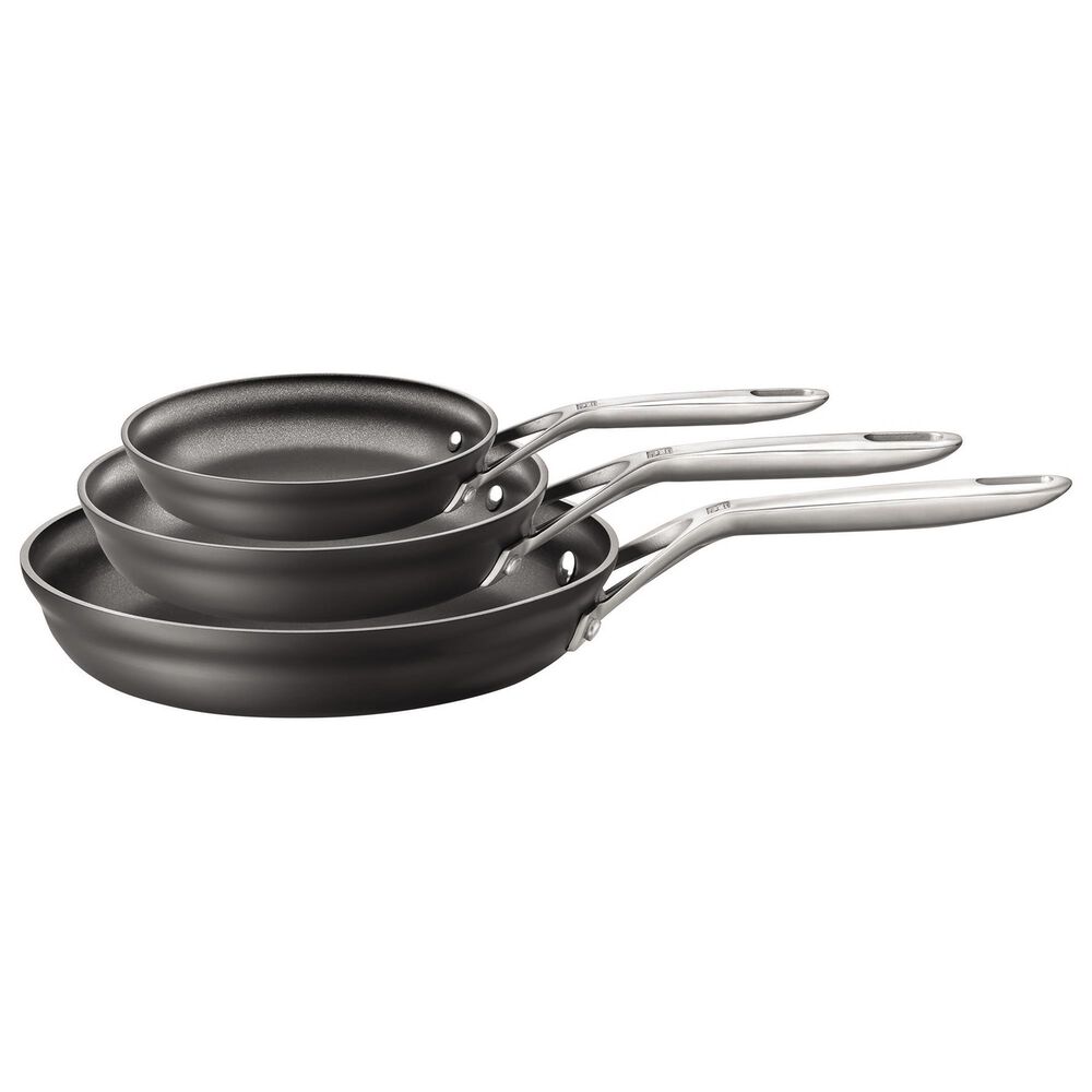 Zwilling Motion 3-Piece Aluminum Fry Pan Set in Black, , large