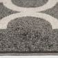 Central Oriental Terrace Tropic Taza 5" x 7"3" Stone and Snow Area Rug, , large
