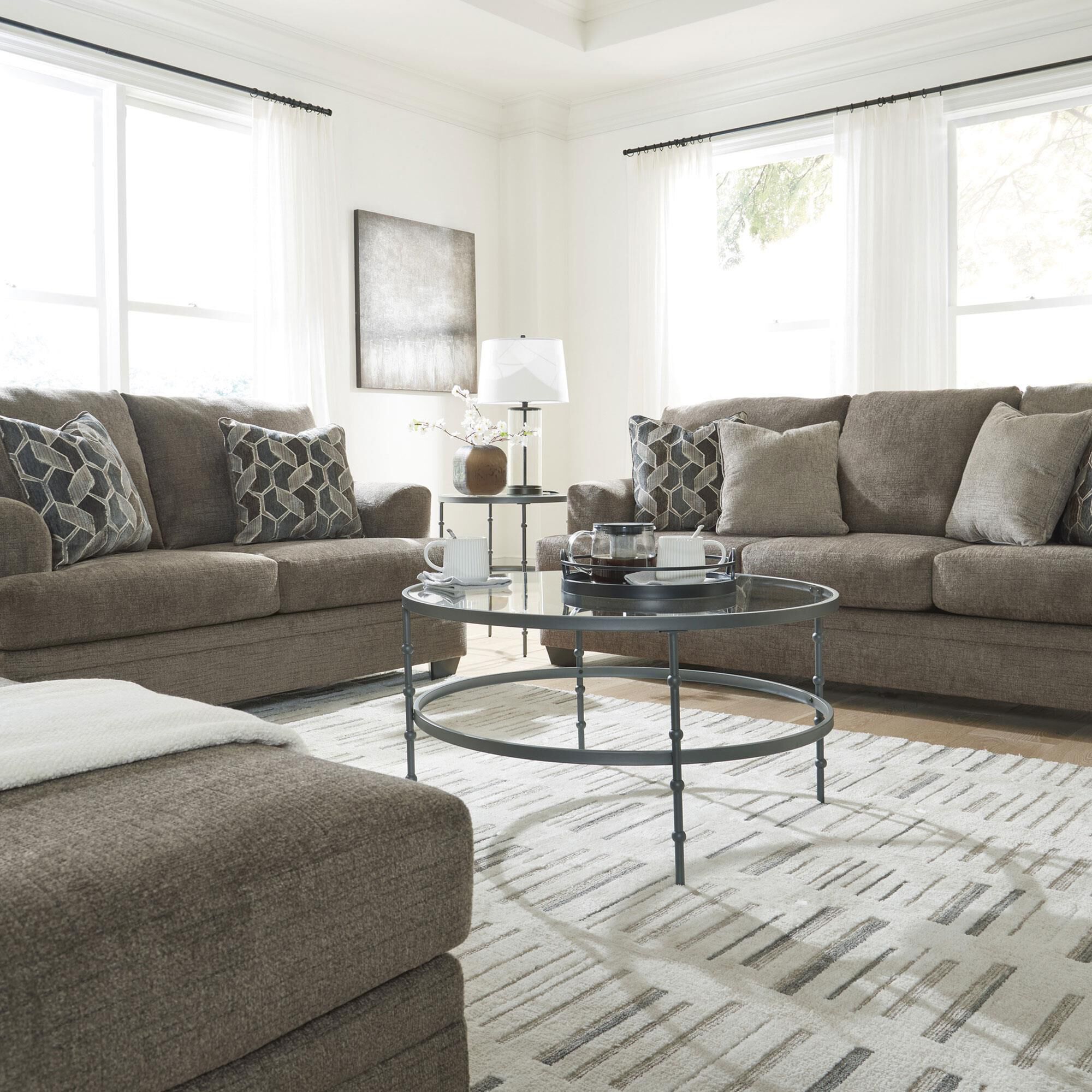 Ashley Stonemeade Stationary Sofa in Nutmeg