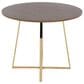 LumiSource Cosmo Contemporary Dining Table in Gold Metal and Walnut Wood by LumiSource, , large