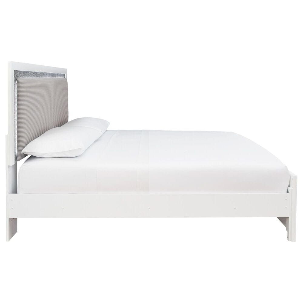 Ashley Maeling Queen Panel Bed with Dresser and Nightstand in Matte White, , large