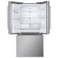 LG 20.2 Cu. Ft. 3-Door French Door Refrigerator in Stainless Steel, , large