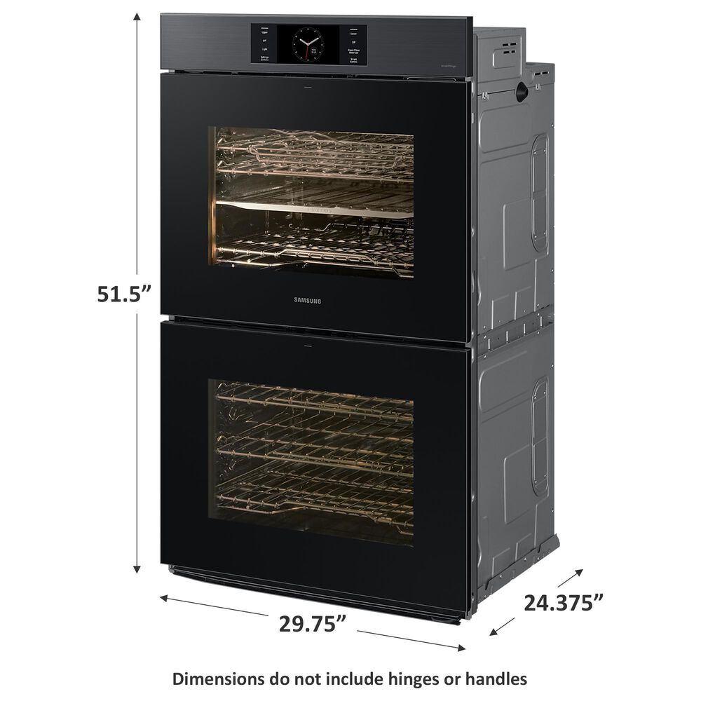 Samsung Bespoke Bespoke 30&quot; Double Wall Oven with AI Pro Cooking Camera in Matte Black Steel, , large
