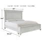 Ashley Kanwyn 3-Piece Queen Storage Bedroom Set in Whitewash, , large
