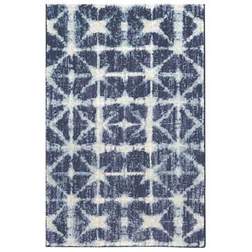 Drew and Jonathan Home Expressions Triangle 91669-50102 9"6" x 12"11" Indigo Area Rug, , large