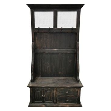 Santa Fe Rustic Hall Tree in White Brown, , large