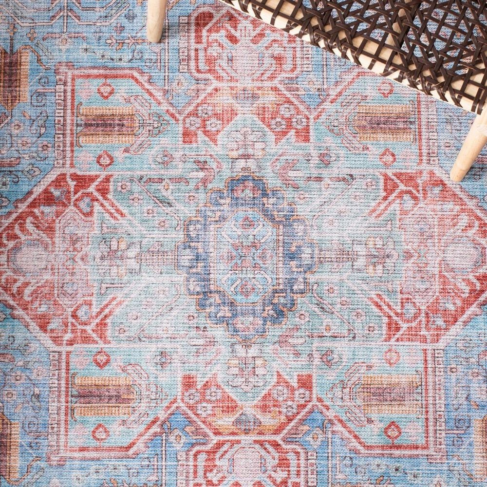 Safavieh Serapi  5&#39;3&quot; x 7&#39;6&quot; Blue and Rust Area Rug, , large