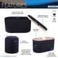 Rta Products Storage Ottoman with Reversible Tray Top in Black, , large