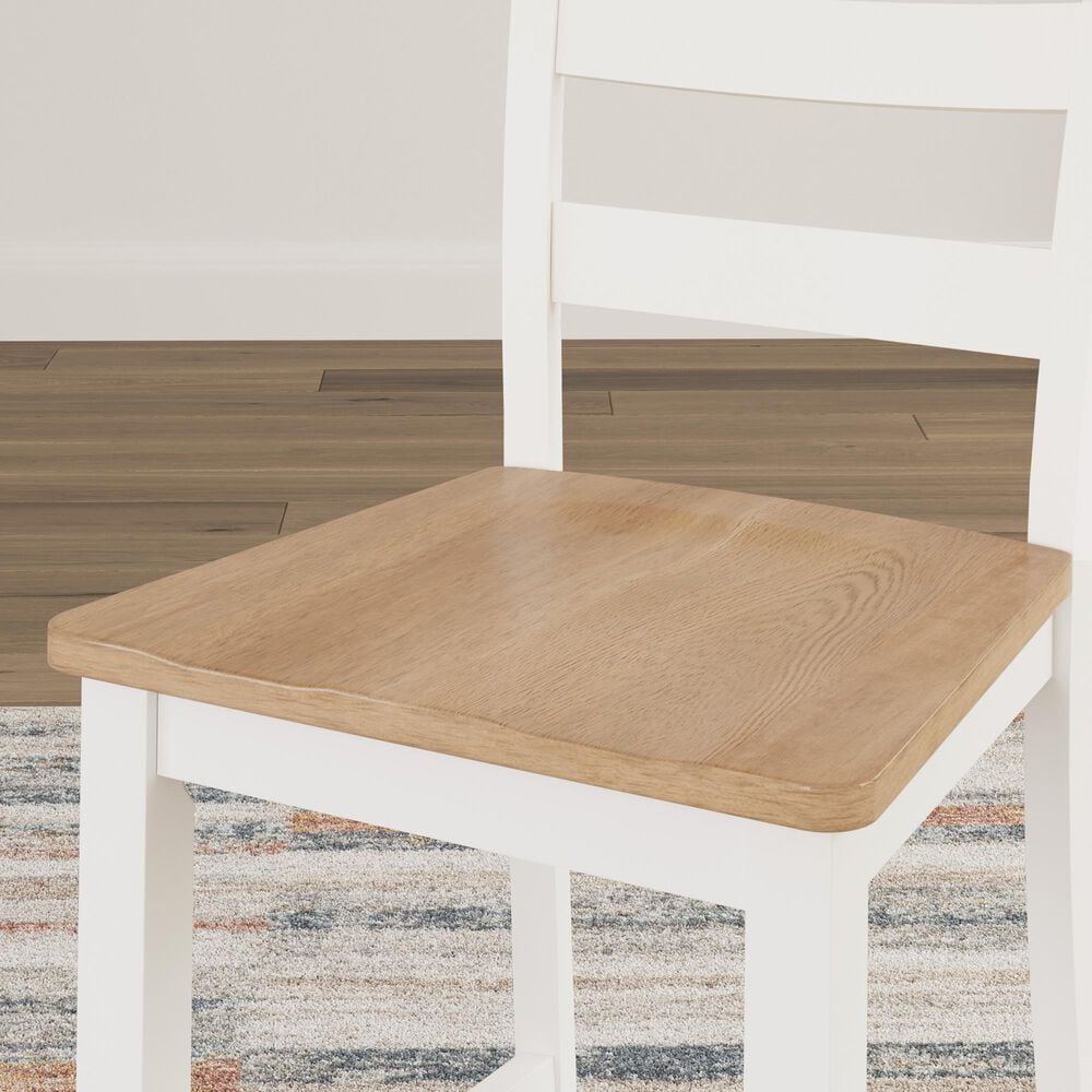 Ashley Gesthaven 5-Piece Counter Height Dining Set in Natural and White, , large