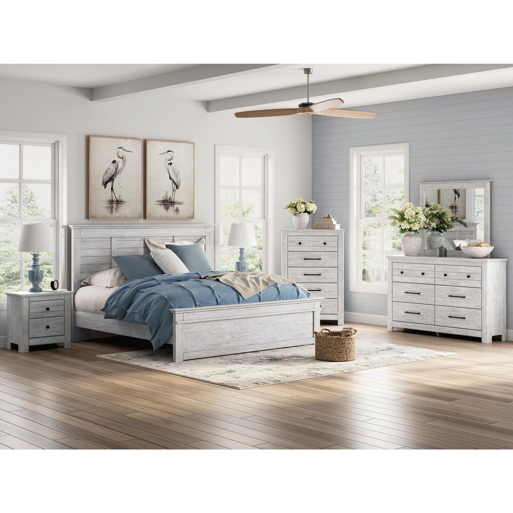 Ashley Makidern King Panel Bed in Whitewash, , large