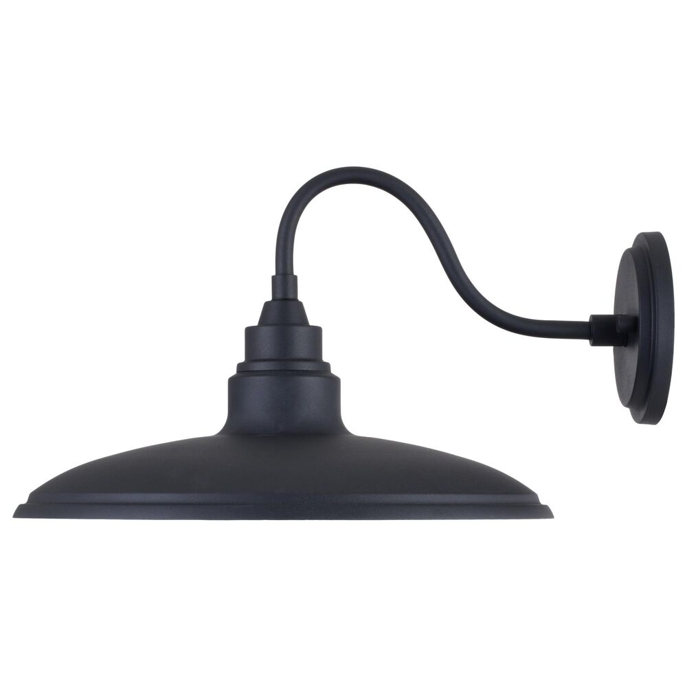 Vaxcel Tucson 13" 1-Light Outdoor Wall Sconce in Textured Black and Glossy White, , large