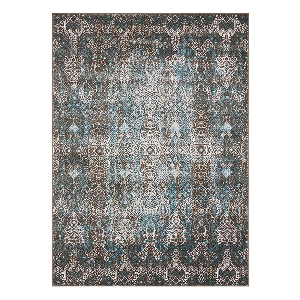 Nourison Karma KRM04 5"3" x 7"4" Blue Area Rug, , large